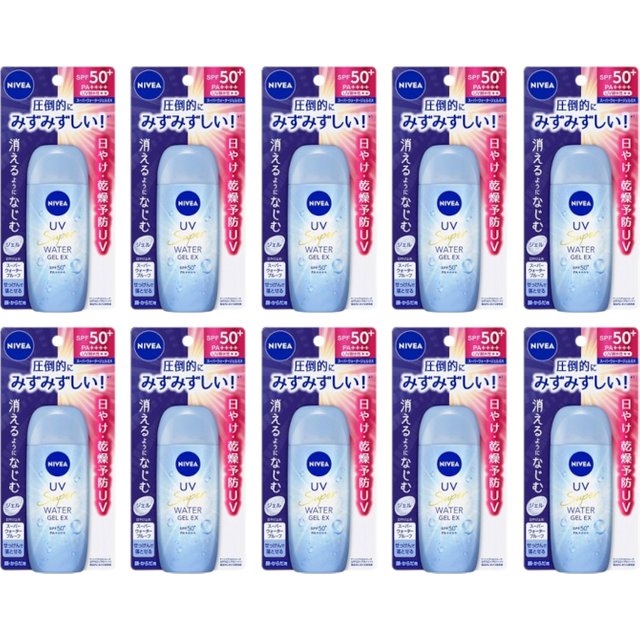 NIVEA Japan - UV Super Water Gel EX SPF50+ PA++++ - 80g (10ea) Set