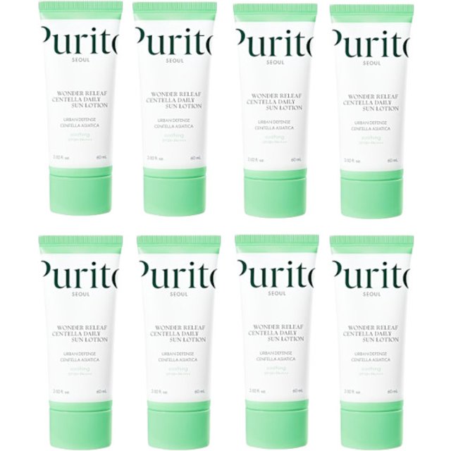 Purito SEOUL - Wonder Releaf Centella Daily Sun Lotion SPF50+ PA++++ - 60ml (8ea) Set