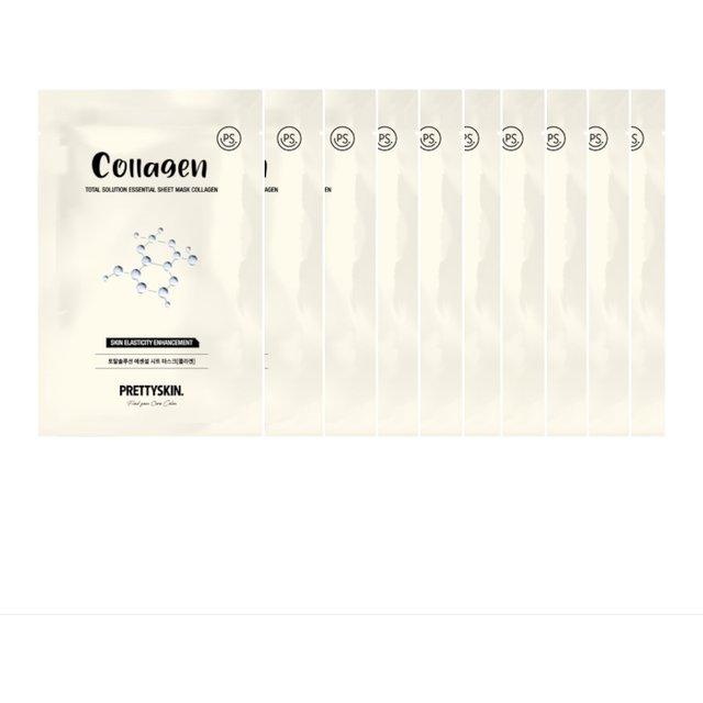 PRETTYSKIN - Total Solution Essential Sheet Mask - Collagen (10ea) Set