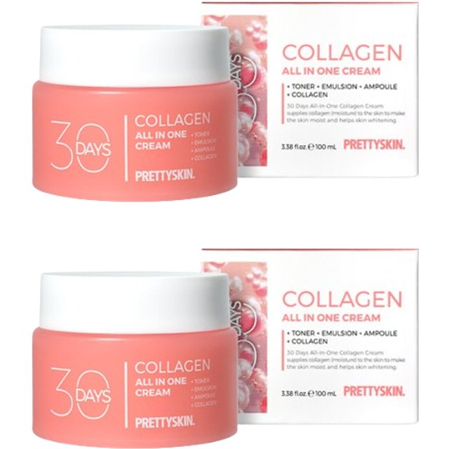 PRETTYSKIN - 30 Days All In One Collagen Cream - 100ml (2ea) Set