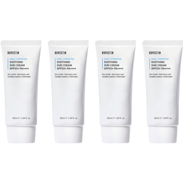ROVECTIN - Aqua Soothing Sun Cream SPF50+ PA++++ (New Version of Skin Essentials Aqua Soothing UV Protector) - 50ml (4ea) Set