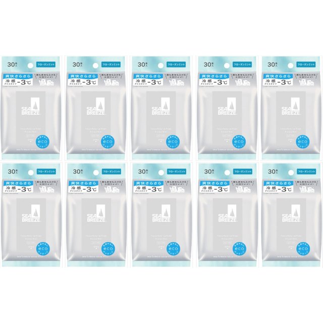 Shiseido - Sea Breeze Face & Body Ice Sheet - 30 sheets - Frozen Mint (10ea) Set