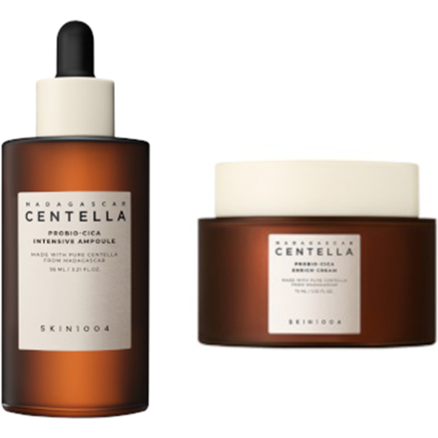 SKIN1004 - Madagascar Centella Probio-Cica Enrich Cream - 50ml (1ea) + Madagascar Centella Probio-Cica Intensive Ampoule -...