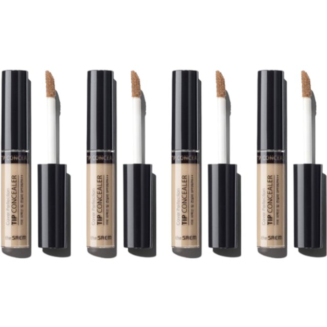 The Saem - Cover Perfection Tip Concealer - 6.5g - Peach Beige (4ea) Set