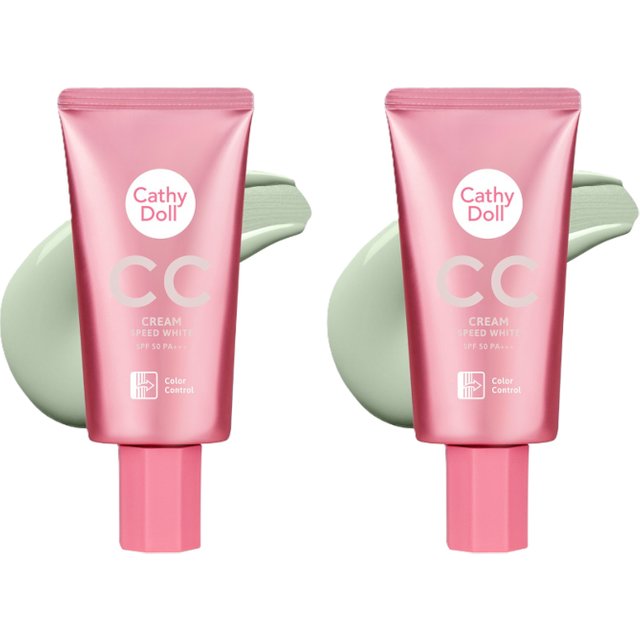 Cathy Doll - CC Cream Speed White SPF50 PA+++ - 50ml - #2 Green 2ea Set