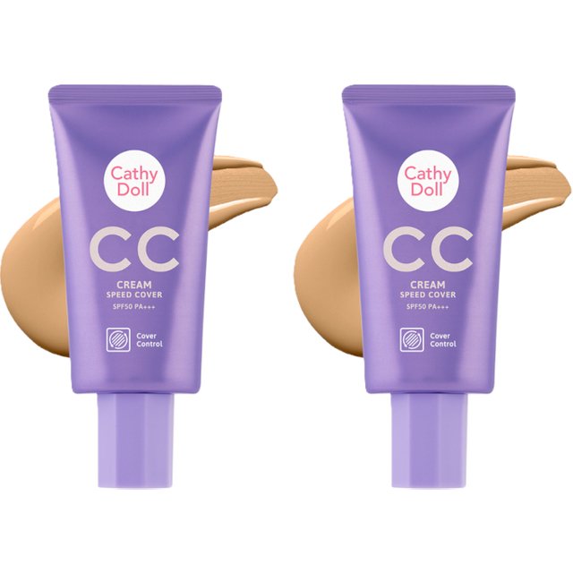 Cathy Doll - CC Cream Speed Cover SPF 50 PA+++ - 50ml - #3 Honey Beige 2ea Set