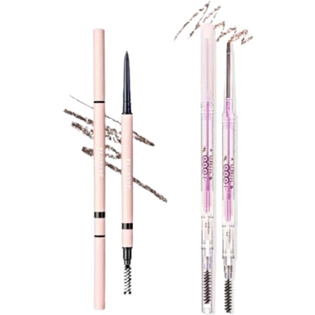 Flortte - My Beautiful Password Eyebrow Pencil - 0.05g - M1 Medium Brown (1ea) + B2 Ash Brown (1ea) Set