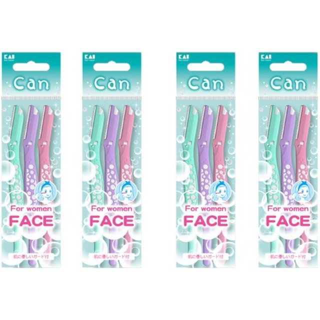 KAI - Can Bubble Face Razor L Type - 3pc (4ea) Set