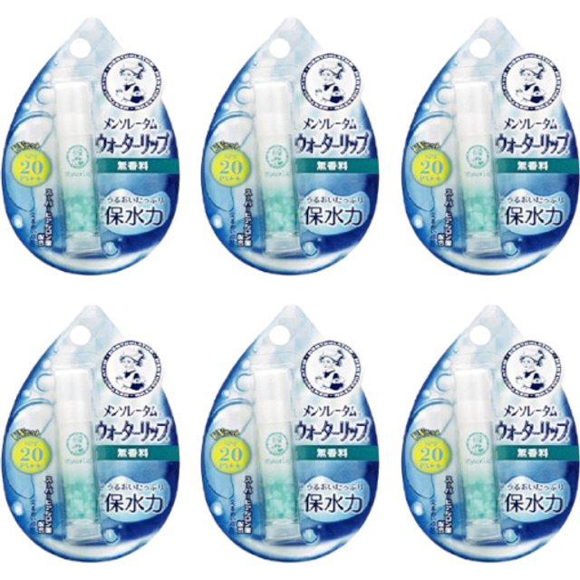 Rohto Mentholatum - Water Lip Balm SPF 20 PA++ - 1pc - Unscented (6ea) Set