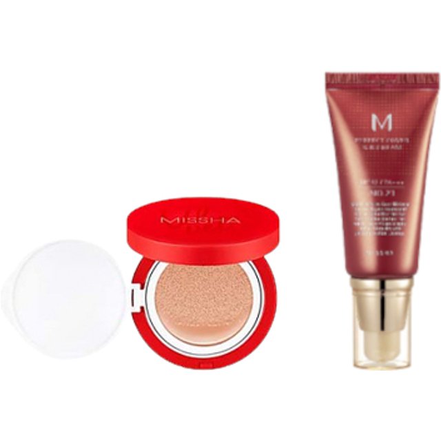 MISSHA - M Perfect Cover BB Cream - 50ml - #23 Natural Beige X MISSHA - Velvet Finish Cushion SPF50+ PA+++ - 15g - 23
