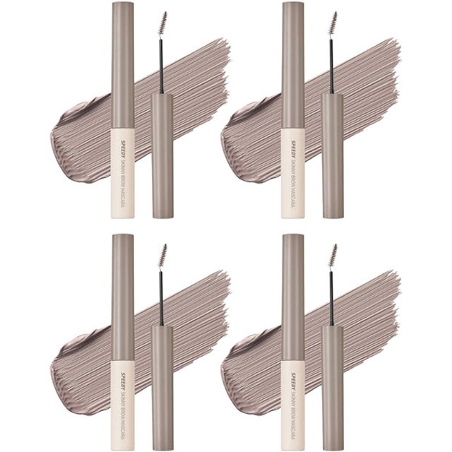 peripera - Speedy Skinny Brow Mascara - 3g - 10 Hazy Ash (4ea) Set