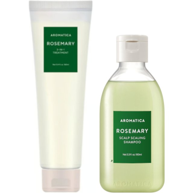 aromatica - Rosemary Hair Thickening Conditioner - 180ml (1ea) + Rosemary Scalp Scaling Shampoo - 100ml (1ea) Set