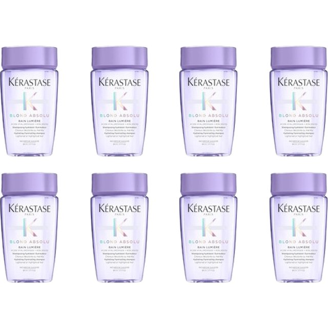 Kérastase - Blond Absolu Bain Lumiere Hydrating Illuminating Shampoo for Blonde Hair - 80ml (8ea) Set