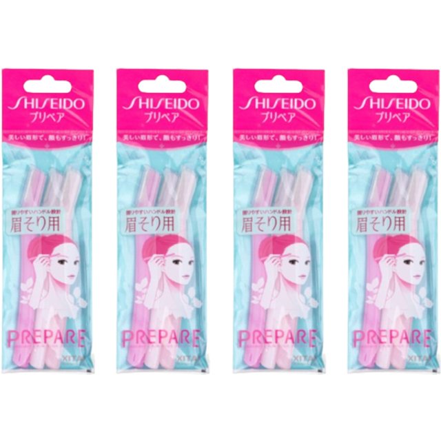 Shiseido - Prepare Eyebrow Razor - 3pcs (4ea) Set