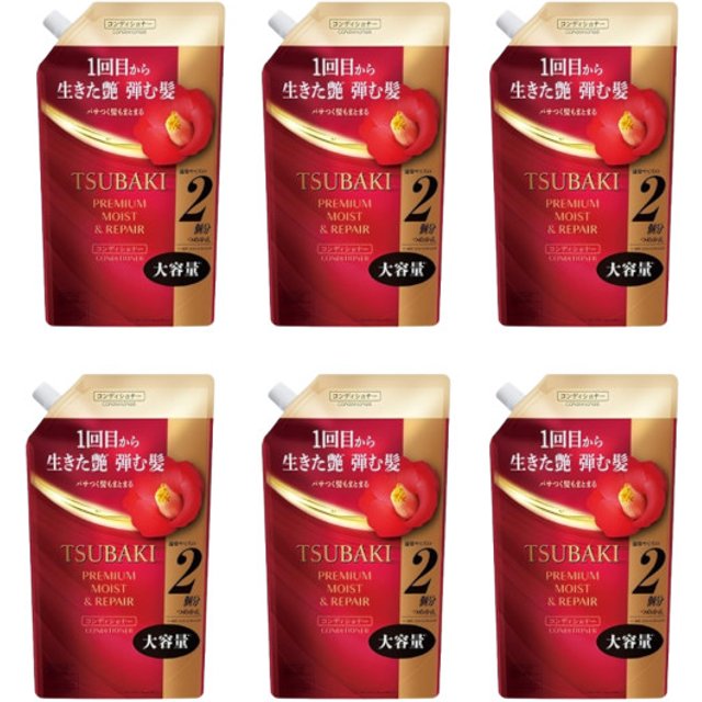 Shiseido - Tsubaki Premium Moist & Repair Conditioner Refill - 600ml (6ea) Set