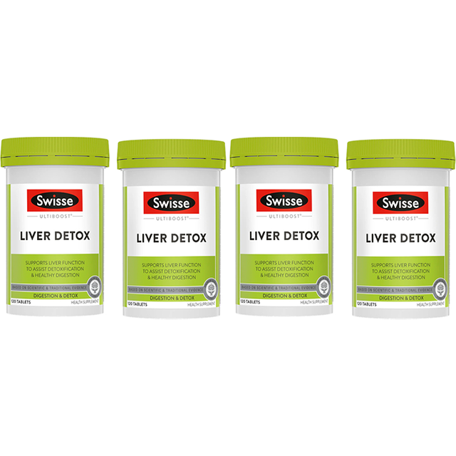 Swisse - Ultiboost Liver Detox Supplement - 120 Tablets (4ea) Set