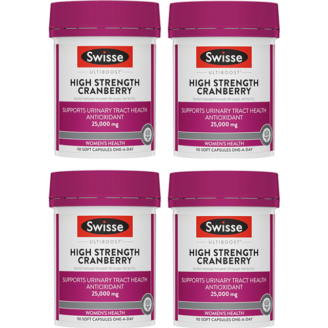 Swisse - Ultiboost High Strength Cranberry - 90 Tablets (4ea) Set