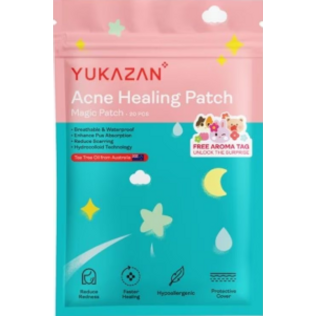 YUKAZAN - Hydrocolloid Acne Healing Patch With Tea Tree Oil - 20pcs - Sparkling Night