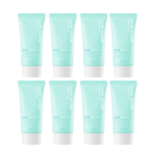 A'PIEU Pure Block Aqua Sun Gel SPF50+ PA+++ (8ea) Set
