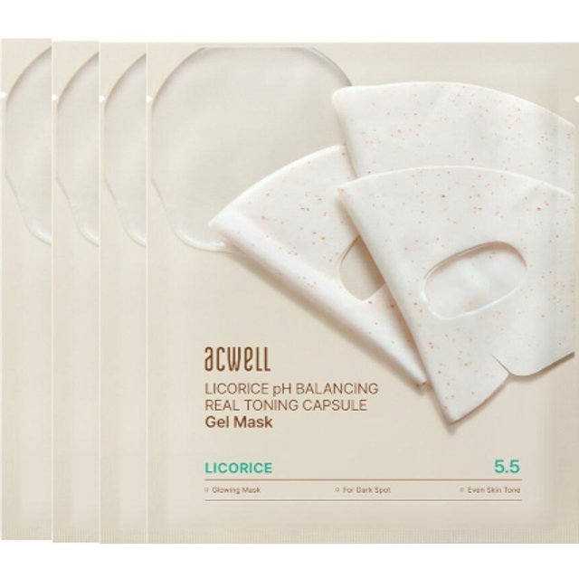ACWELL - Licorice pH Balancing Real Toning Capsule Gel Mask - 34g*4pcs