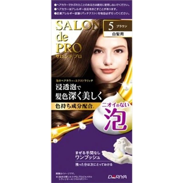 Dariya - Salon De Pro Foam Hair Color Extra Rich - 1 set - 5 Brown