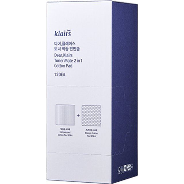 Dear, Klairs - Toner Mate 2 In 1 Cotton Pad
