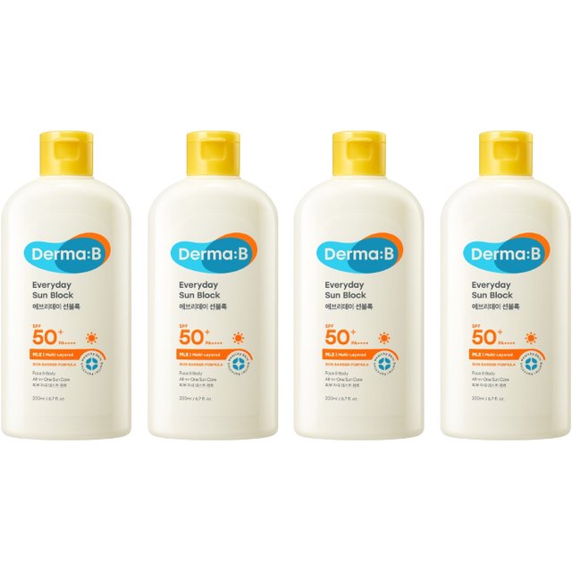 Derma:B - Everyday Sun Block SPF50+ PA++++ - 200ml (4ea) Set