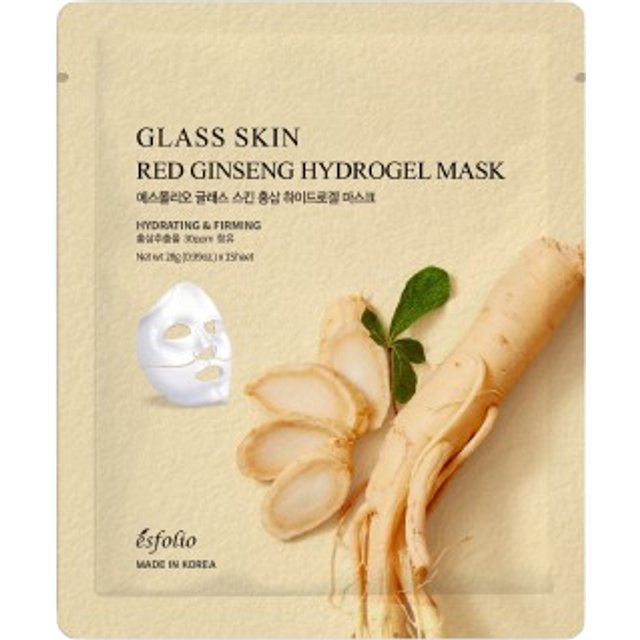 esfolio - Glass Skin Red Ginseng Hydrogel Mask - 28g*1ea