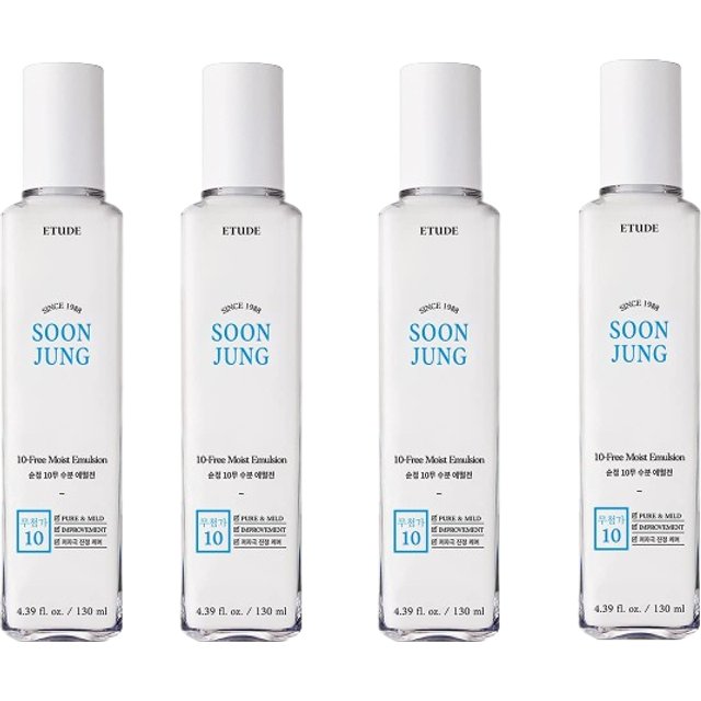 ETUDE - Soon Jung 10-Free Moist Emulsion - 130ml (4ea) Set