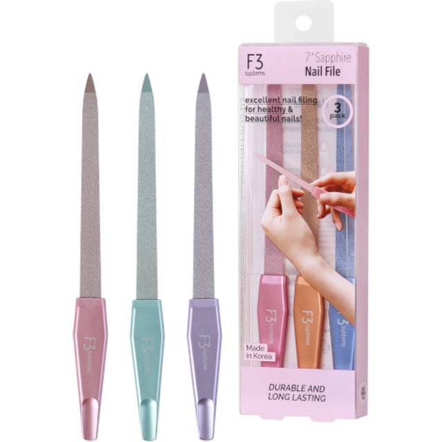 F3 SYSTEMS - Sapphire Nail Files - 1set - Onix Color