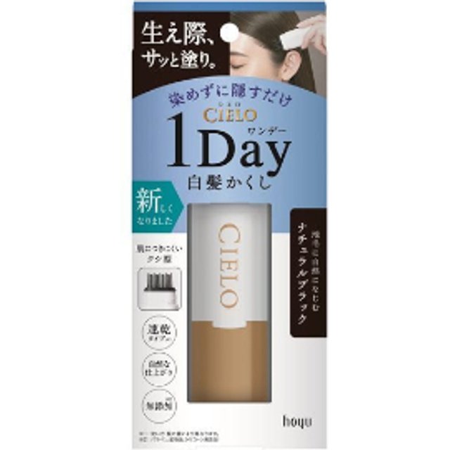 hoyu - Cielo 1 Day Cover Gray Hair Color Comb - 9ml - Natural Black
