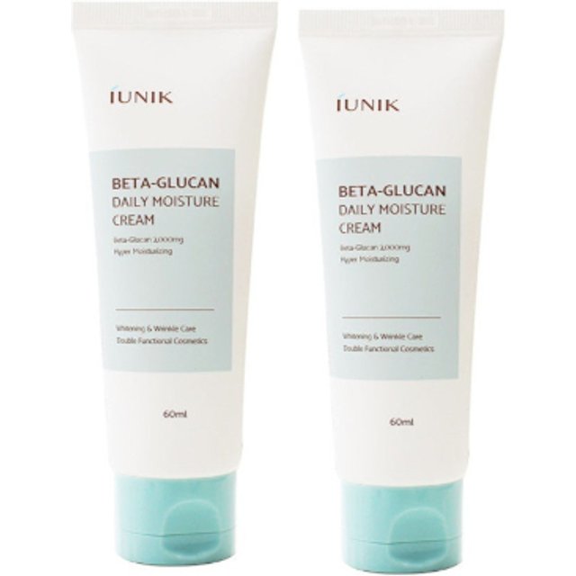 iUNIK - Beta Glucan Daily Moisture Cream - 60ml (2ea) Set