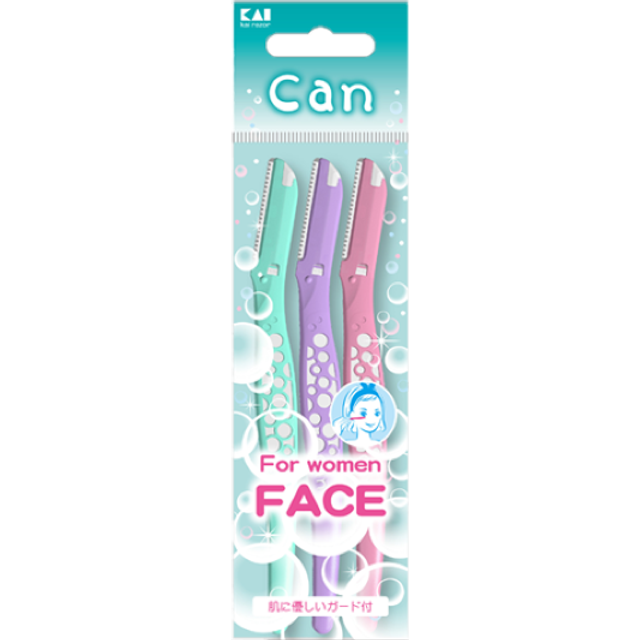 KAI - Can Bubble Face Razor L Type - 3pc