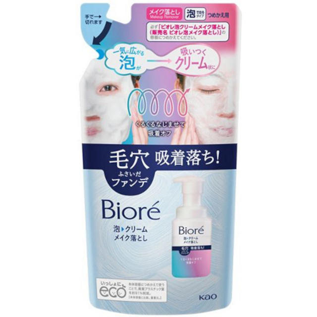 Kao - Biore Foam Cream Makeup Remover Refill - 170ml