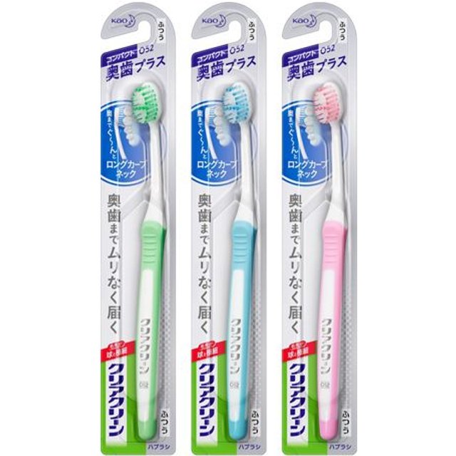 Kao - Clear Clean Toothbrush Molar Plus Compact O52 Toothbrush Regular - Random Colour - 1pcs