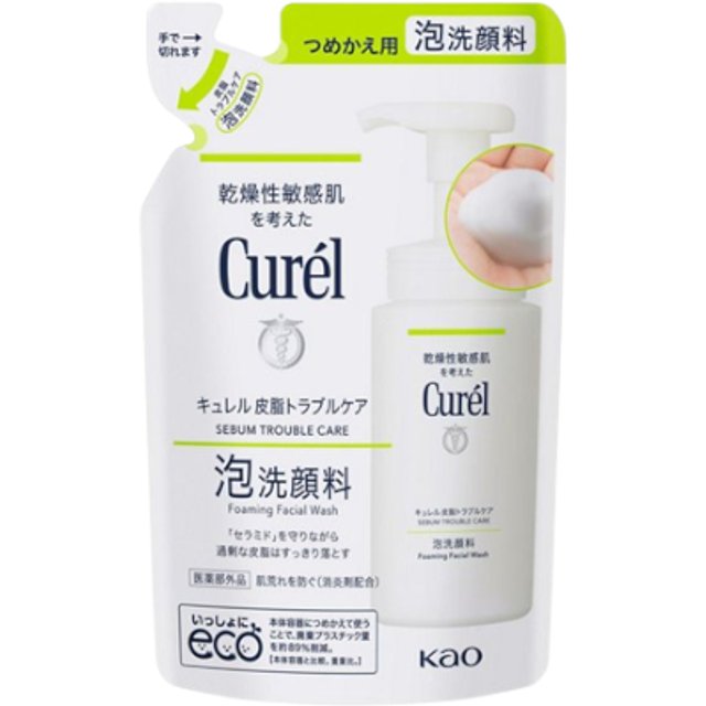 Kao - Curel - Sebum Trouble Care Foaming Wash Refill - 130ml