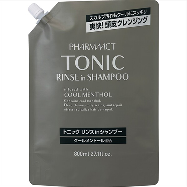 KUMANO COSME - Pharmaact Tonic Rinse in Shampoo Refill - 800ml - Cool Menthol