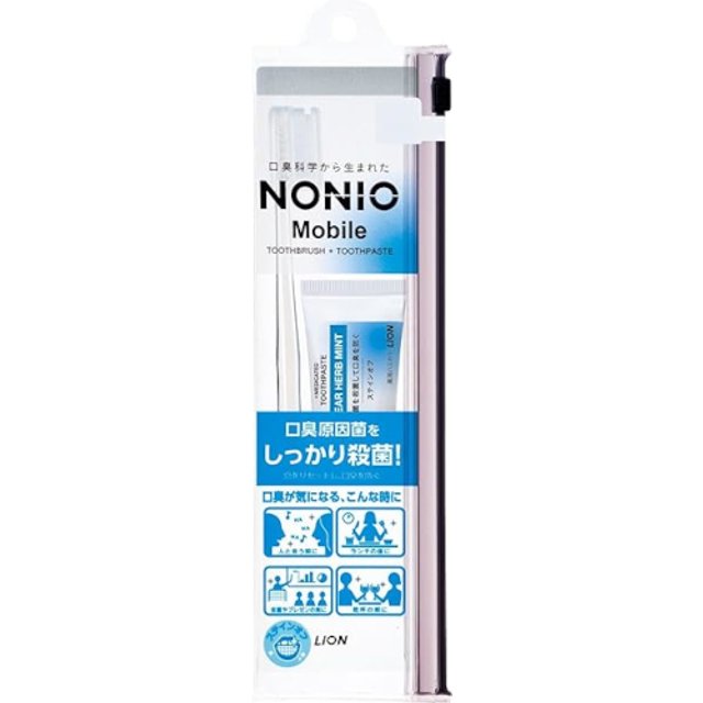 LION - Nonio Mobile Toothbrush & Toothpaste Travel Set - 1 pc + 30g