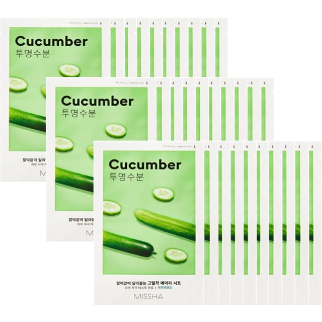 MISSHA - Airy Fit Sheet Mask - Cucumber - 1pc (30ea) Set