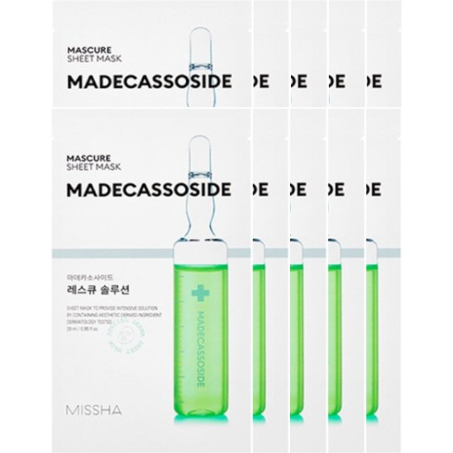 MISSHA Mascure Solution Sheet Mask - Madecassoside - 1pc (10ea) Set