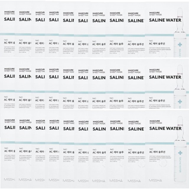 MISSHA - Mascure Solution Sheet Mask - Saline Water (30pcs) Set