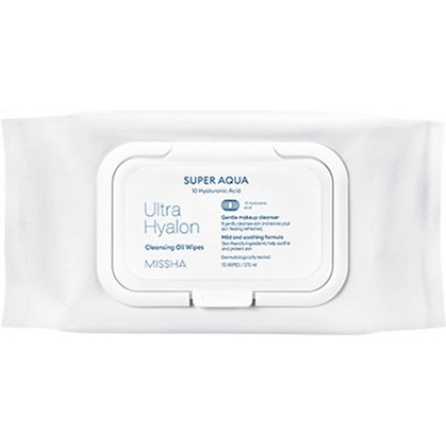 MISSHA - Super Aqua Ultra Hyalron Cleansing Oil Wipes (Jumbo Size) - 1pack (70pcs)