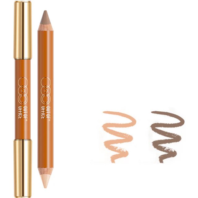 OUT OF OFFICE - Contour & Highlight Duo Pencil - 5g - 00 Natural + Cement Gray