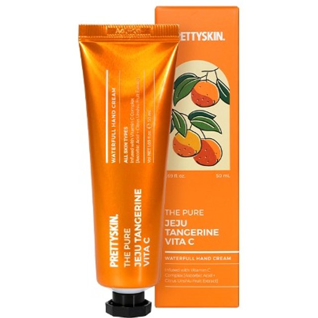 PRETTYSKIN - The Pure Jeju Tangerine Vita C Waterfull Hand Cream - 50ml