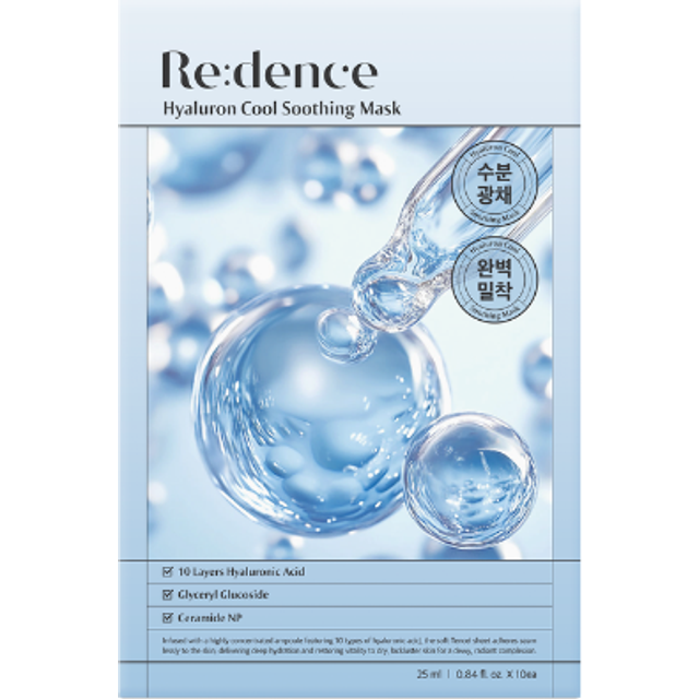 Re:dence - Hyaluron Cool Soothing Mask - 25ml x 10pcs