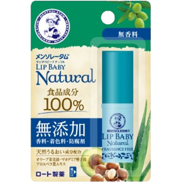 Rohto Mentholatum - Lip Baby Natural Lip Balm - 4g - Fragrance Free
