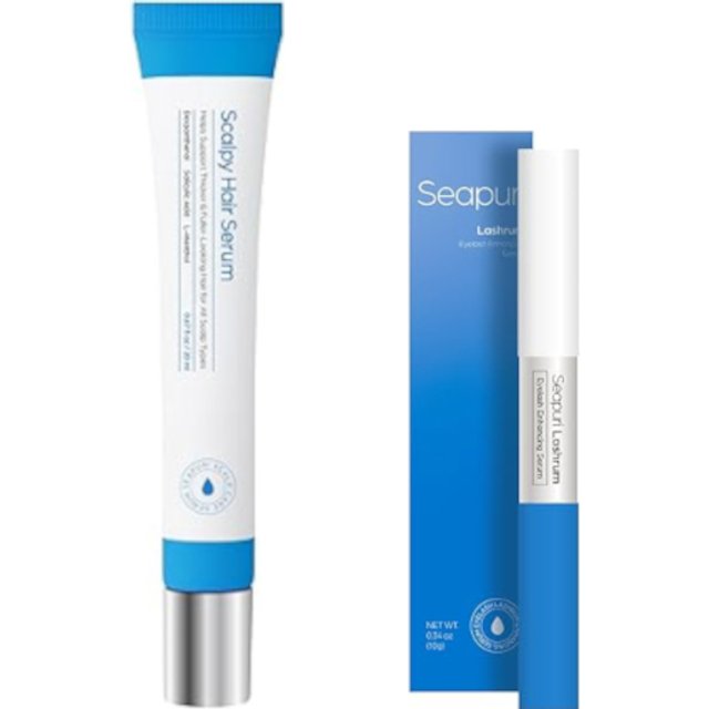 Seapuri - Scalpy Hair Serum - 20ml (1ea) & Lashrum Eyelash Enhancing Serum - 10g (1ea) Set