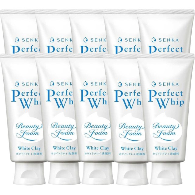 Shiseido - Senka Perfect Whip White Clay (2023 Version) - 120g (10ea) Set