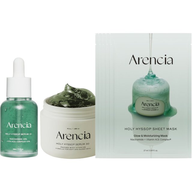 Arencia - Holy Hyssop Serum & Sheet Mask 5pcs Set