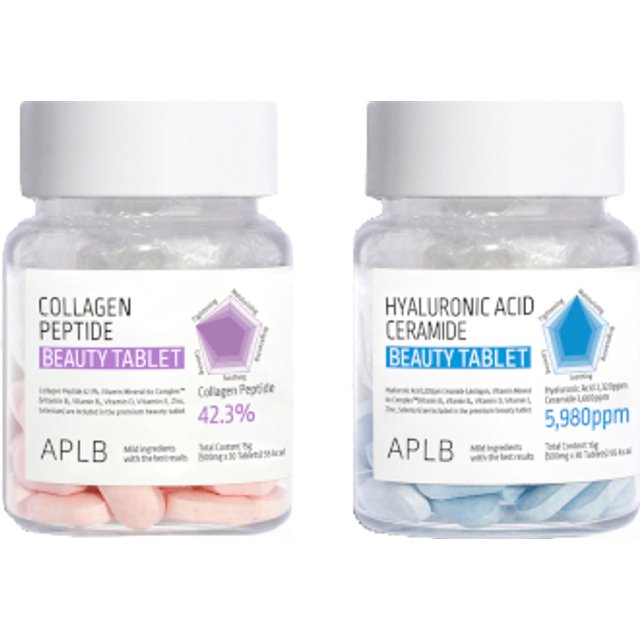 APLB - Hyaluronic Acid Ceramide & Collagen Peptide Beauty Tablet - (30ea*2pcs) Set